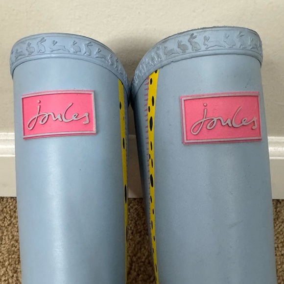 Joules Giraffe Light Blue Rain Boot size US 4 - Picture 14 of 14